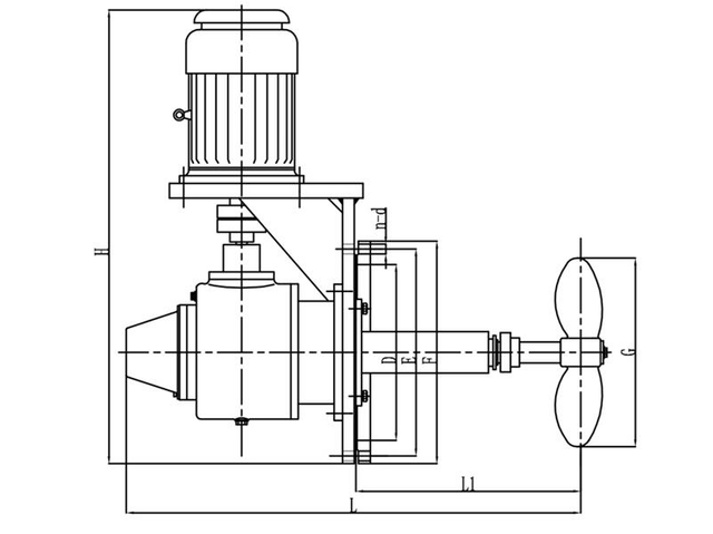 Mixer Industri Kimia Masuk Samping untuk Tangki Besar